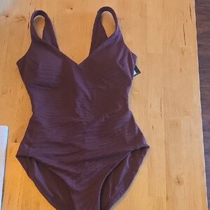 SPANX Plum One-Piece Swimsuit